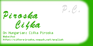 piroska cifka business card